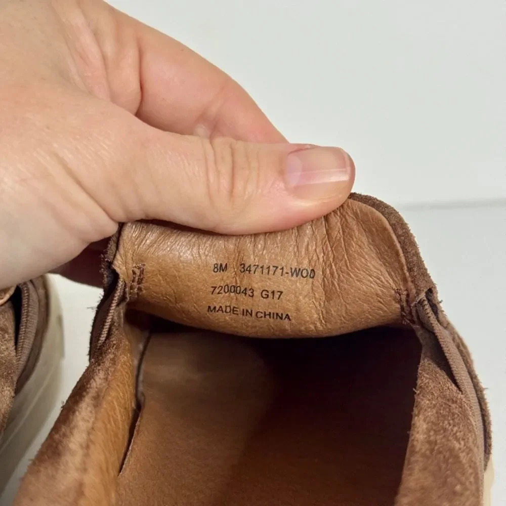 FRYE Ivy Suede Leather Slip On Flat Sneaker - Brown | Size 8